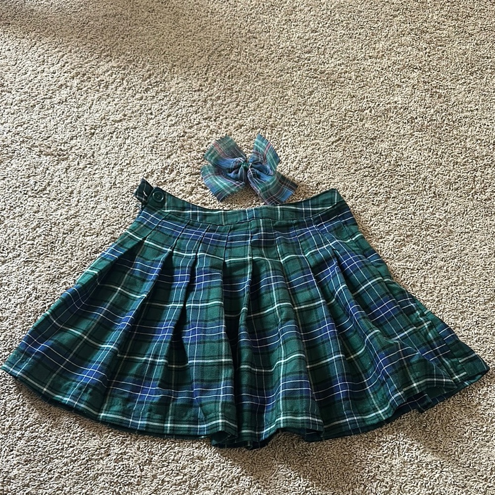 Forever 21 Green Skater Mini Skirt